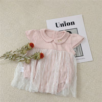 Load image into Gallery viewer, Baby Girls Flower Embroidered Rompers Wholesale 230114207
