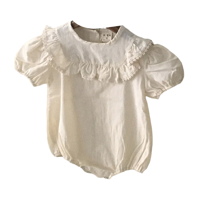 Baby Girls Solid Color Rompers Wholesale 230114209