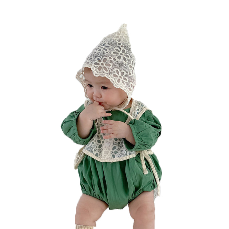 Baby Girls Solid Color Rompers Wholesale 230114212