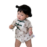 Load image into Gallery viewer, Baby Girls Flower Print Rompers Wholesale 230114216
