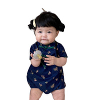 Load image into Gallery viewer, Baby Girls Flower Print Rompers Wholesale 230114216
