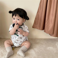 Load image into Gallery viewer, Baby Girls Flower Print Rompers Wholesale 230114216
