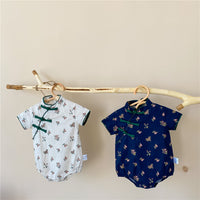 Load image into Gallery viewer, Baby Girls Flower Print Rompers Wholesale 230114216
