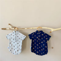 Load image into Gallery viewer, Baby Girls Flower Print Rompers Wholesale 230114216
