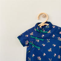 Load image into Gallery viewer, Baby Girls Flower Print Rompers Wholesale 230114216
