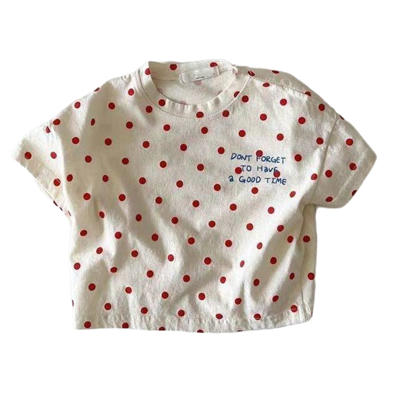 Baby Unisex Letters Polka dots T-Shirts Wholesale 230114220