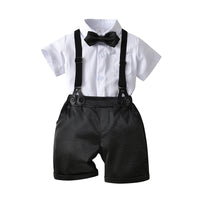 Load image into Gallery viewer, 2 Pieces Set Baby Kid Boys Bow Shirts And Striped Rompers Wholesale 230114236
