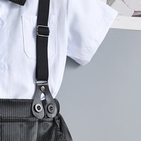 Load image into Gallery viewer, 2 Pieces Set Baby Kid Boys Bow Shirts And Striped Rompers Wholesale 230114236
