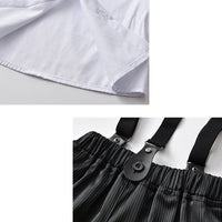 Load image into Gallery viewer, 2 Pieces Set Baby Kid Boys Bow Shirts And Striped Rompers Wholesale 230114236
