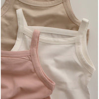 Load image into Gallery viewer, 2 Pieces Set Baby Kid Unisex Solid Color Tank Tops And Shorts Wholesale 230114237

