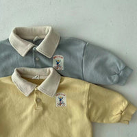 Load image into Gallery viewer, 2 Pieces Set Baby Unisex Cartoon Print Polo Shirts And Solid Color Pants Wholesale 230114256
