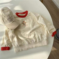 Load image into Gallery viewer, Baby Unisex Striped Letters Color-blocking Cartoon Print Tops Wholesale 230114261
