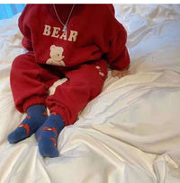 Load image into Gallery viewer, 2 Pieces Set Baby Unisex Letters Cartoon Print Hoodies Swearshirts And Pants Wholesale 230114264
