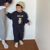 Load image into Gallery viewer, 2 Pieces Set Baby Unisex Letters Cartoon Print Hoodies Swearshirts And Pants Wholesale 230114264
