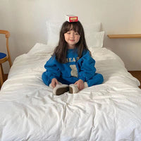 Load image into Gallery viewer, 2 Pieces Set Baby Unisex Letters Cartoon Print Hoodies Swearshirts And Pants Wholesale 230114264
