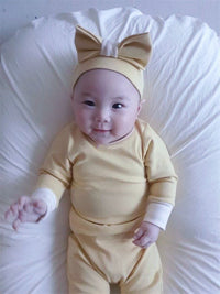 Load image into Gallery viewer, 3 Pieces Set Baby Unisex Color-blocking Tops And Pants And Bow Headwear Wholesale 230114267
