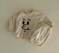 Load image into Gallery viewer, 2 Pieces Set Baby Unisex Expression Hoodies Sweatshirts And Solid Color Shorts Wholesale 230114287
