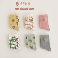 Load image into Gallery viewer, Girls Checked Cartoon Accessories Socks Wholesale 230114297
