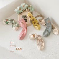 Load image into Gallery viewer, Girls Checked Cartoon Accessories Socks Wholesale 230114297
