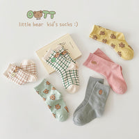 Load image into Gallery viewer, Girls Checked Cartoon Accessories Socks Wholesale 230114297
