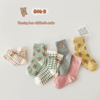 Load image into Gallery viewer, Girls Checked Cartoon Accessories Socks Wholesale 230114297
