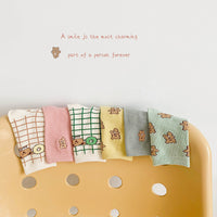 Load image into Gallery viewer, Girls Checked Cartoon Accessories Socks Wholesale 230114297
