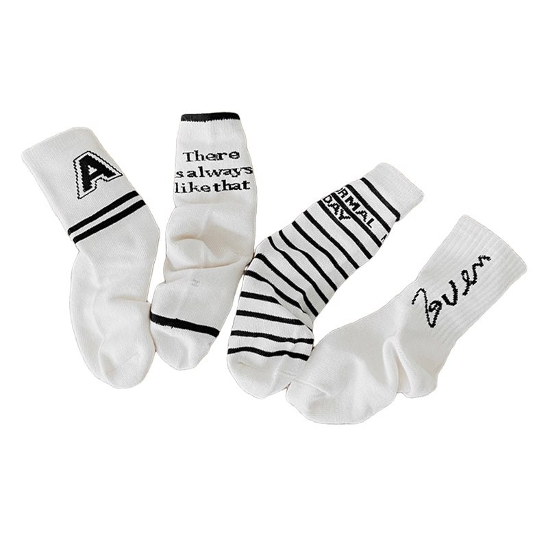 Unisex Striped Letters Accessories Socks Wholesale 230114298