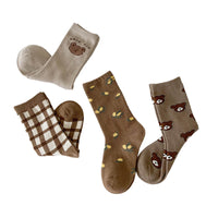 Load image into Gallery viewer, Girls Checked Cartoon Accessories Socks Wholesale 230114303
