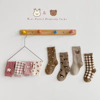 Load image into Gallery viewer, Girls Checked Cartoon Accessories Socks Wholesale 230114303
