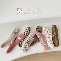 Load image into Gallery viewer, Girls Checked Cartoon Accessories Socks Wholesale 230114303
