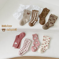 Load image into Gallery viewer, Girls Checked Cartoon Accessories Socks Wholesale 230114303
