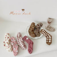 Load image into Gallery viewer, Girls Checked Cartoon Accessories Socks Wholesale 230114303
