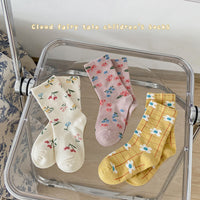 Load image into Gallery viewer, Girls Flower Checked Accessories Socks Wholesale 230114309
