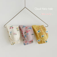 Load image into Gallery viewer, Girls Flower Checked Accessories Socks Wholesale 230114309
