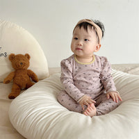Load image into Gallery viewer, 2 Pieces Set Baby Girls Flower Print Tops Sleepwears And Pants Wholesale 230114319
