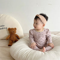 Load image into Gallery viewer, 2 Pieces Set Baby Girls Flower Print Tops Sleepwears And Pants Wholesale 230114319
