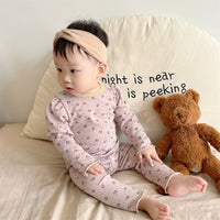 Load image into Gallery viewer, 2 Pieces Set Baby Girls Flower Print Tops Sleepwears And Pants Wholesale 230114319
