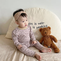 Load image into Gallery viewer, 2 Pieces Set Baby Girls Flower Print Tops Sleepwears And Pants Wholesale 230114319
