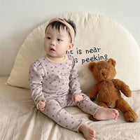 Load image into Gallery viewer, 2 Pieces Set Baby Girls Flower Print Tops Sleepwears And Pants Wholesale 230114319
