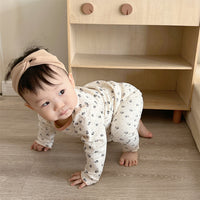 Load image into Gallery viewer, 2 Pieces Set Baby Girls Flower Print Tops Sleepwears And Pants Wholesale 230114319
