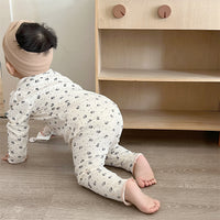 Load image into Gallery viewer, 2 Pieces Set Baby Girls Flower Print Tops Sleepwears And Pants Wholesale 230114319
