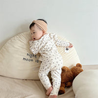 Load image into Gallery viewer, 2 Pieces Set Baby Girls Flower Print Tops Sleepwears And Pants Wholesale 230114319
