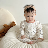 Load image into Gallery viewer, 2 Pieces Set Baby Girls Flower Print Tops Sleepwears And Pants Wholesale 230114319
