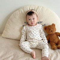 Load image into Gallery viewer, 2 Pieces Set Baby Girls Flower Print Tops Sleepwears And Pants Wholesale 230114319
