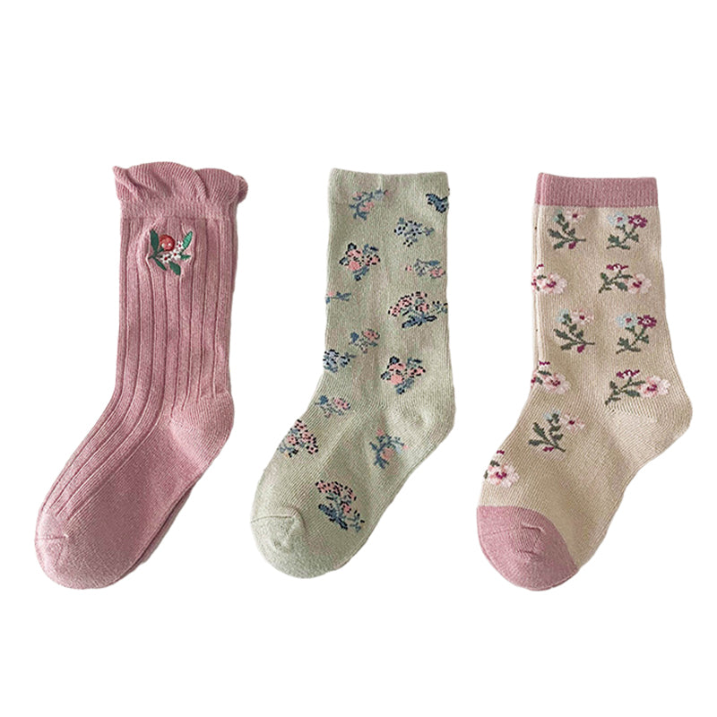 Girls Flower Embroidered Accessories Socks Wholesale 230114324