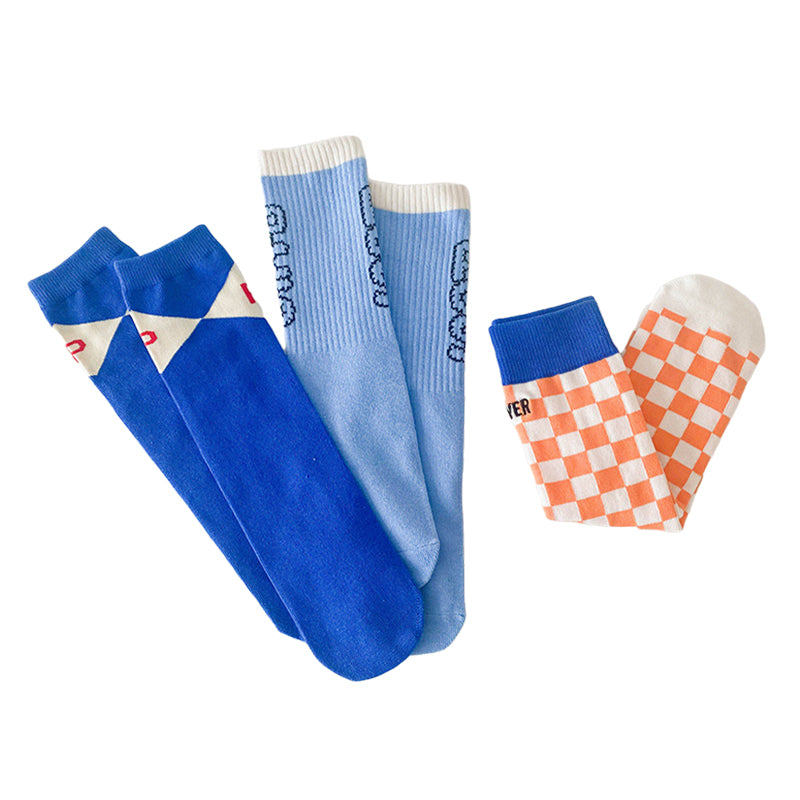 Unisex Letters Checked Accessories Socks Wholesale 230114326