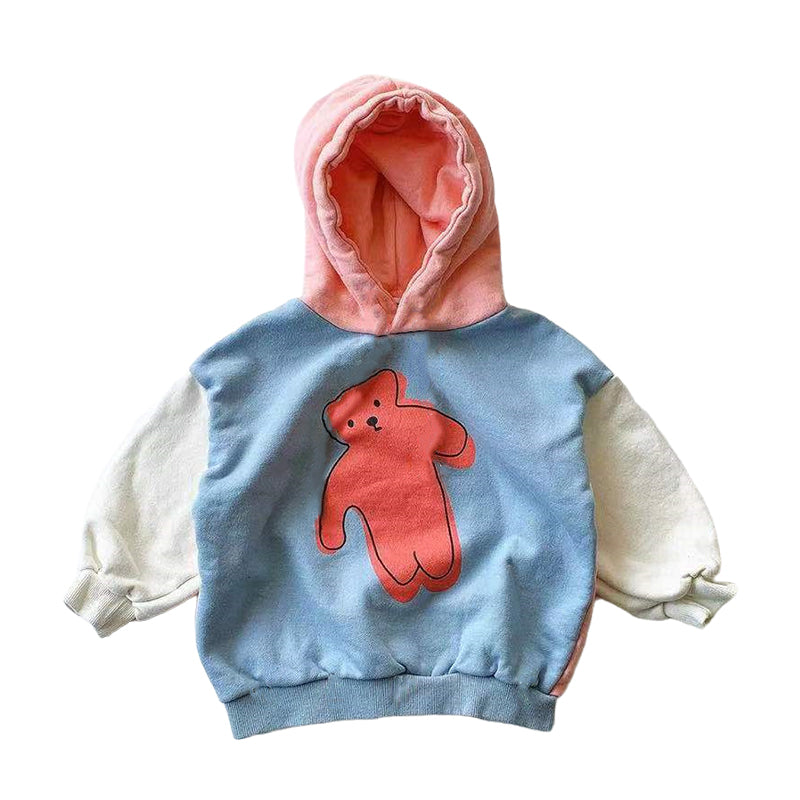 Baby Unisex Color-blocking Cartoon Print Hoodies Swearshirts Wholesale 230114327