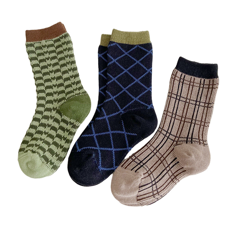 Boys Checked Accessories Socks Wholesale 230114332