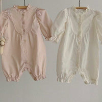 Load image into Gallery viewer, Baby Girls Solid Color Lace Jumpsuits Wholesale 230114340
