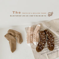 Load image into Gallery viewer, Unisex Striped Flower Checked Print Accessories Socks Wholesale 230114344
